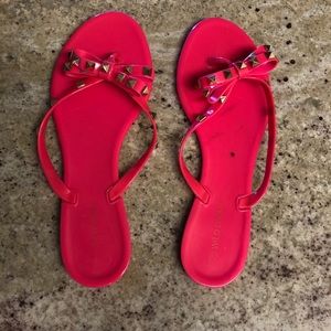 Pink sandals with studs